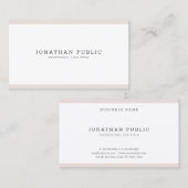 Modernes, Minimalistisches Berufliches Elegantes T Visitenkarte (Vorne/Hinten)