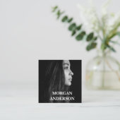 Modernes Minimalistisches Berufliches Foto Quadratische Visitenkarte (Stehend Vorderseite)