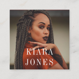 Modernes Minimalistisches Berufliches Foto Quadratische Visitenkarte