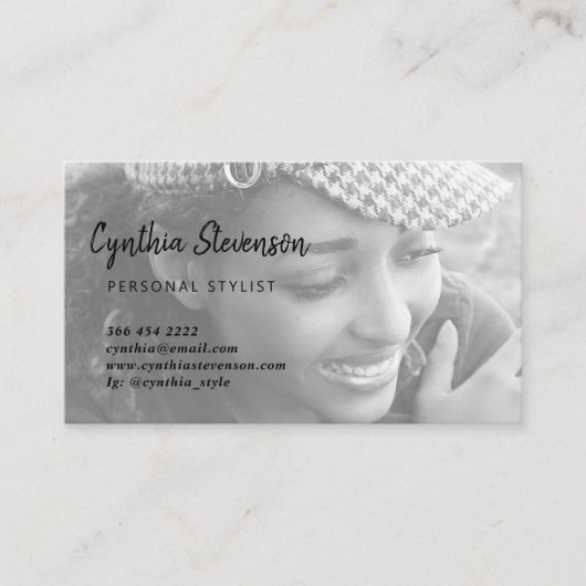 Modernes, minimalistisches berufliches Foto Visitenkarte (Vorderseite)