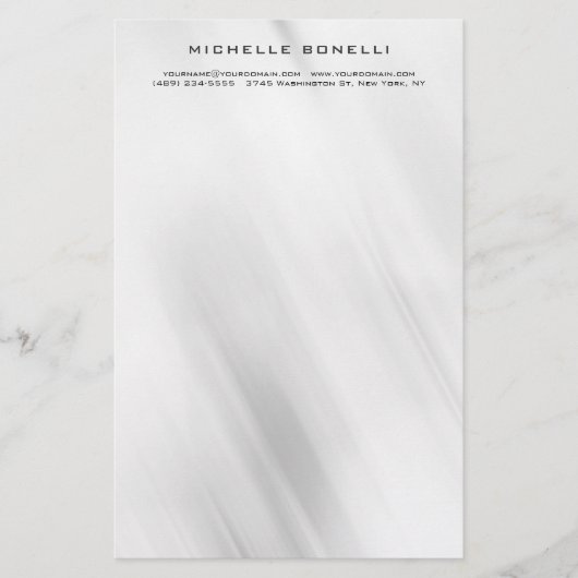 Modernes Minimalistisches Berufliches Graudesign Briefpapier (Vorderseite)