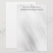 Modernes Minimalistisches Berufliches Graudesign Briefpapier (Vorne/Hinten)
