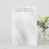 Modernes Minimalistisches Berufliches Graudesign Briefpapier (Stehend Vorderseite)