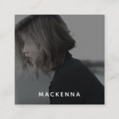 Modernes Minimalistisches Berufliches Haar-Stylist Quadratische Visitenkarte (Vorderseite)