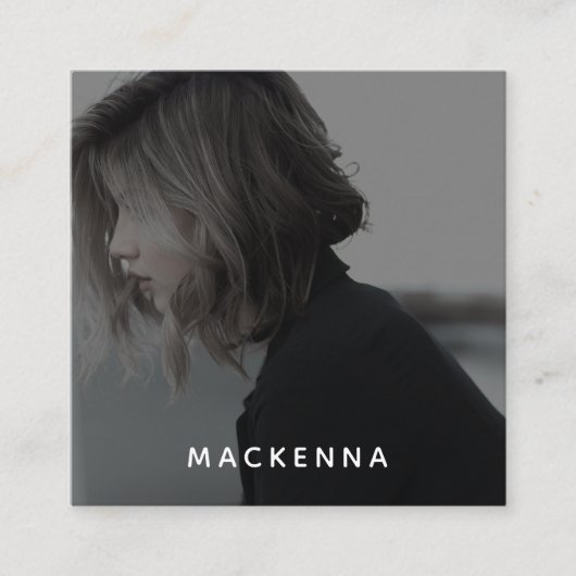 Modernes Minimalistisches Berufliches Haar-Stylist Quadratische Visitenkarte (Vorderseite)