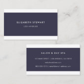 Modernes Minimalistisches Berufliches Indigo Visitenkarte (Vorne/Hinten)