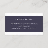 Modernes Minimalistisches Berufliches Indigo Visitenkarte (Rückseite)