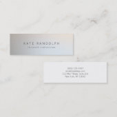 Modernes Minimalistisches Berufliches Leuchtsilber Mini Visitenkarte (Vorne/Hinten)