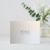 Modernes Minimalistisches Berufliches Leuchtsilber Postkarte (Stehend Vorderseite)