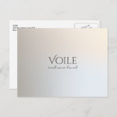 Modernes Minimalistisches Berufliches Leuchtsilber Postkarte (Vorne/Hinten)