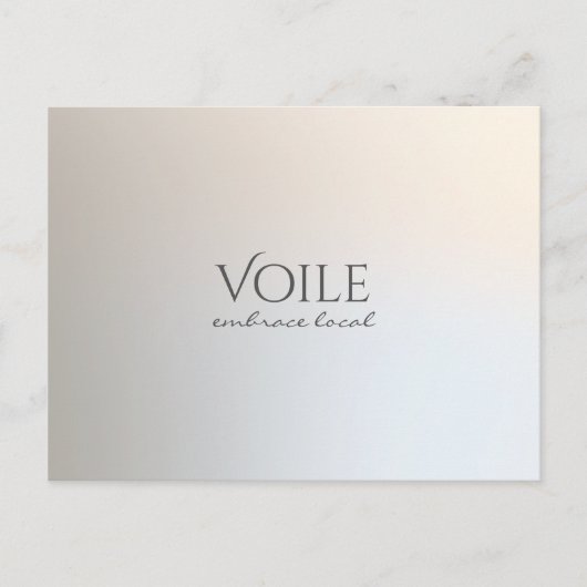 Modernes Minimalistisches Berufliches Leuchtsilber Postkarte (Vorderseite)