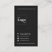 Modernes Minimalistisches Berufliches LinkedIn Visitenkarte (Rückseite)
