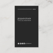 Modernes Minimalistisches Berufliches LinkedIn Visitenkarte (Vorderseite)