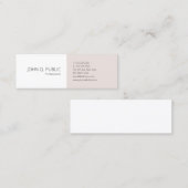 Modernes, Minimalistisches Berufliches Mini Visitenkarte (Vorne/Hinten)