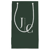Modernes Minimalistisches Berufliches Monogramm Du Kleine Geschenktüte (Vorderseite)