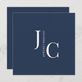 Modernes Minimalistisches Berufliches Monogramm Na Einladung (Vorne/Hinten)