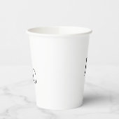 Modernes Minimalistisches Berufliches Monogramm Pappbecher (Links)