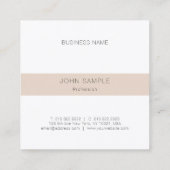 Modernes, Minimalistisches Berufliches Monogramm Quadratische Visitenkarte (Rückseite)