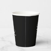 Modernes Minimalistisches Berufliches Monogramm Sc Pappbecher (Rechts)
