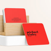 Modernes, minimalistisches berufliches Netzwerk Quadratische Visitenkarte