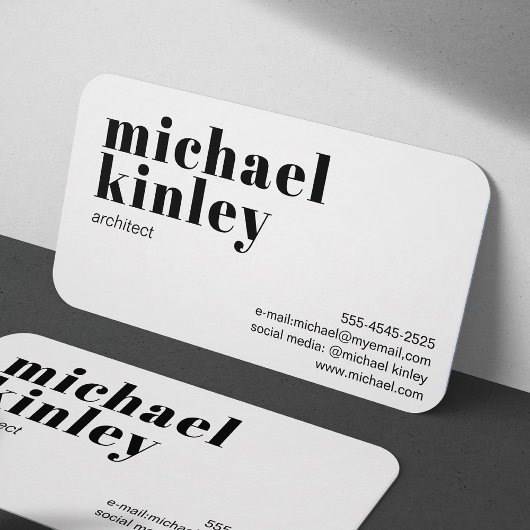 Modernes, minimalistisches berufliches Netzwerk Visitenkarte
