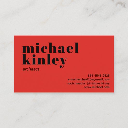 Modernes, minimalistisches berufliches Netzwerk Visitenkarte (Vorderseite)