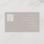 Modernes Minimalistisches Berufliches QR-Code-Ligh Visitenkarte (Rückseite)