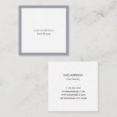 Modernes Minimalistisches Berufliches Quadratische Visitenkarte (Vorne/Hinten)