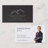 Modernes Minimalistisches Berufliches Real Anwesen Visitenkarte (Vorne/Hinten)
