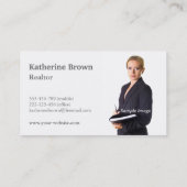 Modernes Minimalistisches Berufliches Real Anwesen Visitenkarte (Rückseite)