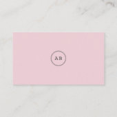 Modernes Minimalistisches Berufliches Rosa Visitenkarte (Rückseite)