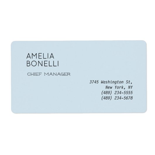 Modernes Minimalistisches Berufliches Schlicht Bla (Vorne)