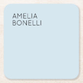 Modernes Minimalistisches Berufliches Schlicht Bla Rechteckiger Pappuntersetzer (Vorderseite)