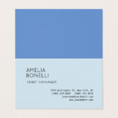 Modernes Minimalistisches Berufliches Schlicht Bla Visitenkarten (Außenseite Aufgefaltet)