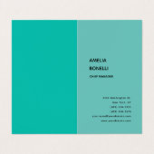 Modernes Minimalistisches Berufliches Schlicht Bla Visitenkarten (Außenseite Aufgefaltet)