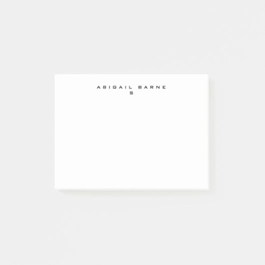 Modernes Minimalistisches Berufliches Schlicht Post-it Klebezettel (Vorderseite)