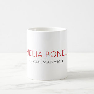 Modernes Minimalistisches Berufliches Schlichtes R Kaffeetasse