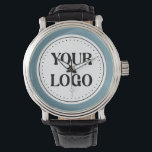 Modernes Minimalistisches Berufliches Schwarz Armbanduhr<br><div class="desc">JEDER KANN DIESES DESIGN BENUTZEN.Sie können das Logo,  das Foto,  den Text und die Farben beliebig anpassen,  bearbeiten oder verändern. Vielen Dank.</div>