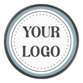 Modernes Minimalistisches Berufliches Schwarz Eishockey Puck (Vorderseite)