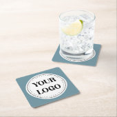 Modernes Minimalistisches Berufliches Schwarz Rechteckiger Pappuntersetzer (Vor Ort)