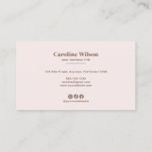 Modernes Minimalistisches Berufliches Terracotta-F Visitenkarte (Rückseite)