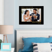 Modernes Minimalistisches Best Day Ever Wedding Fo Foliendrucke (In Situ (Schlafzimmer))