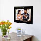 Modernes Minimalistisches Best Day Ever Wedding Fo Foliendrucke (Ablage(Küche))