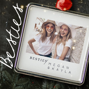 Modernes Minimalistisches Best Friends BESTE FREUN Ornament Aus Metall