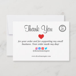 Modernes Minimalistisches Bestellgeschäft dank Kar Dankeskarte