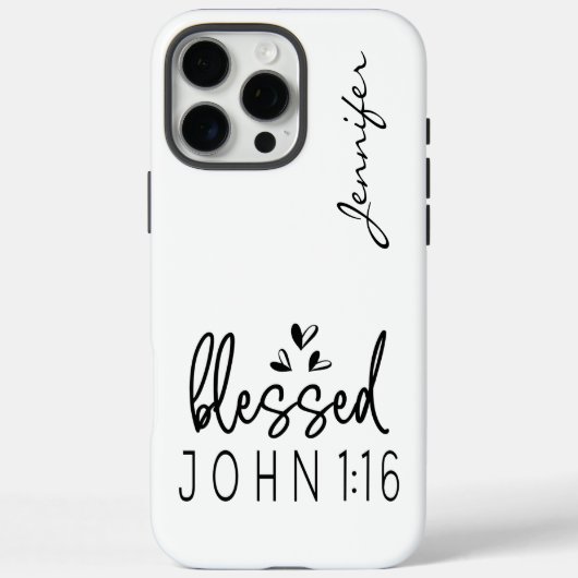 Modernes Minimalistisches Bibelverse John 1:16 iPh Case-Mate iPhone Hülle (Rückseite)
