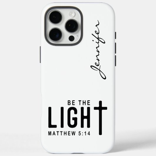 Modernes Minimalistisches Bibelverse Matthew 5:14 Case-Mate iPhone Hülle (Rückseite)