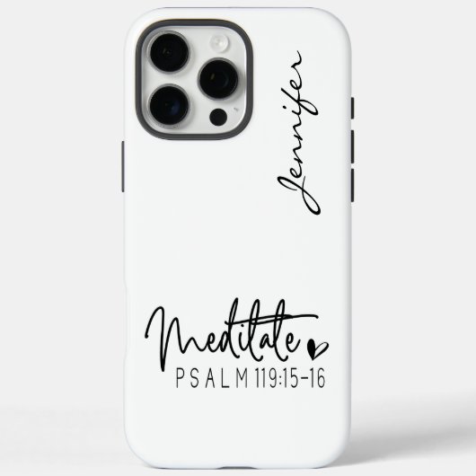 Modernes Minimalistisches Bibelverse Psalm iPhone Case-Mate iPhone Hülle (Rückseite)