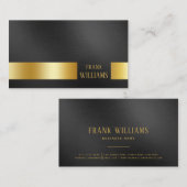 Modernes Minimalistisches Black and Gold Corporate Visitenkarte (Vorne/Hinten)