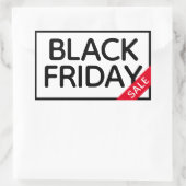 Modernes, minimalistisches Black Friday Sale Rechteckiger Aufkleber (Tasche)